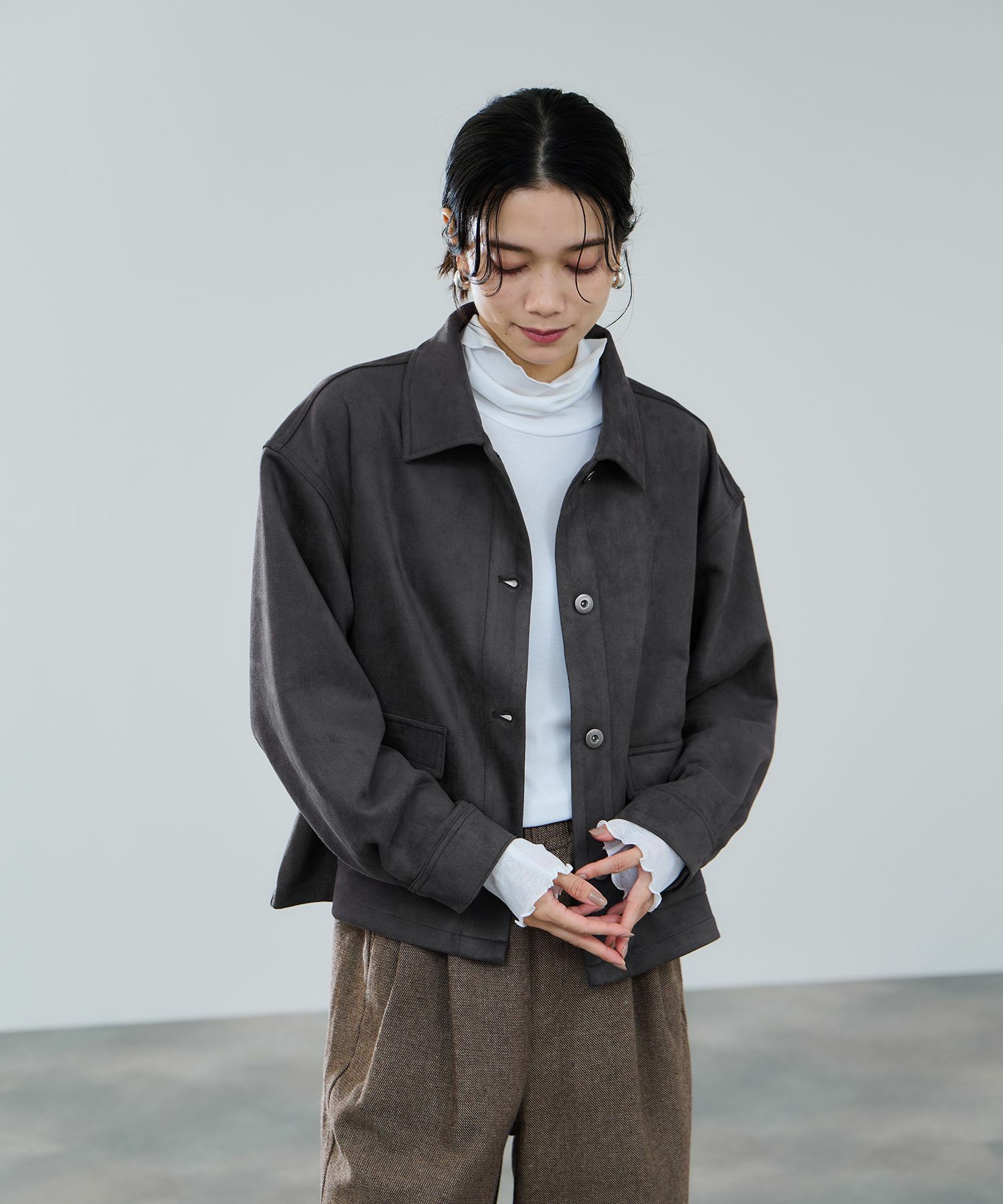 milli de l'air セミシアーカフハイネックカットソー レディース メール便 対応商品