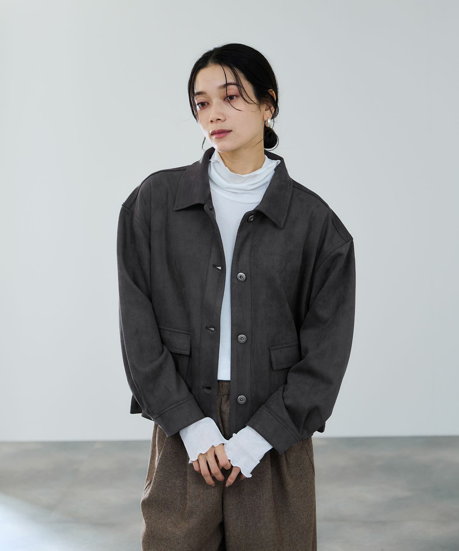 milli de l'air セミシアーカフハイネックカットソー レディース メール便 対応商品