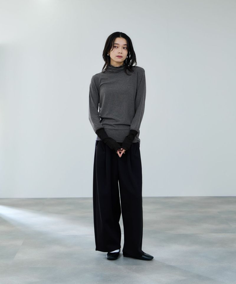 [値下げ]milli de l'air  セミシアーカフハイネックカットソー レディース メール便 対応商品商品画像-25