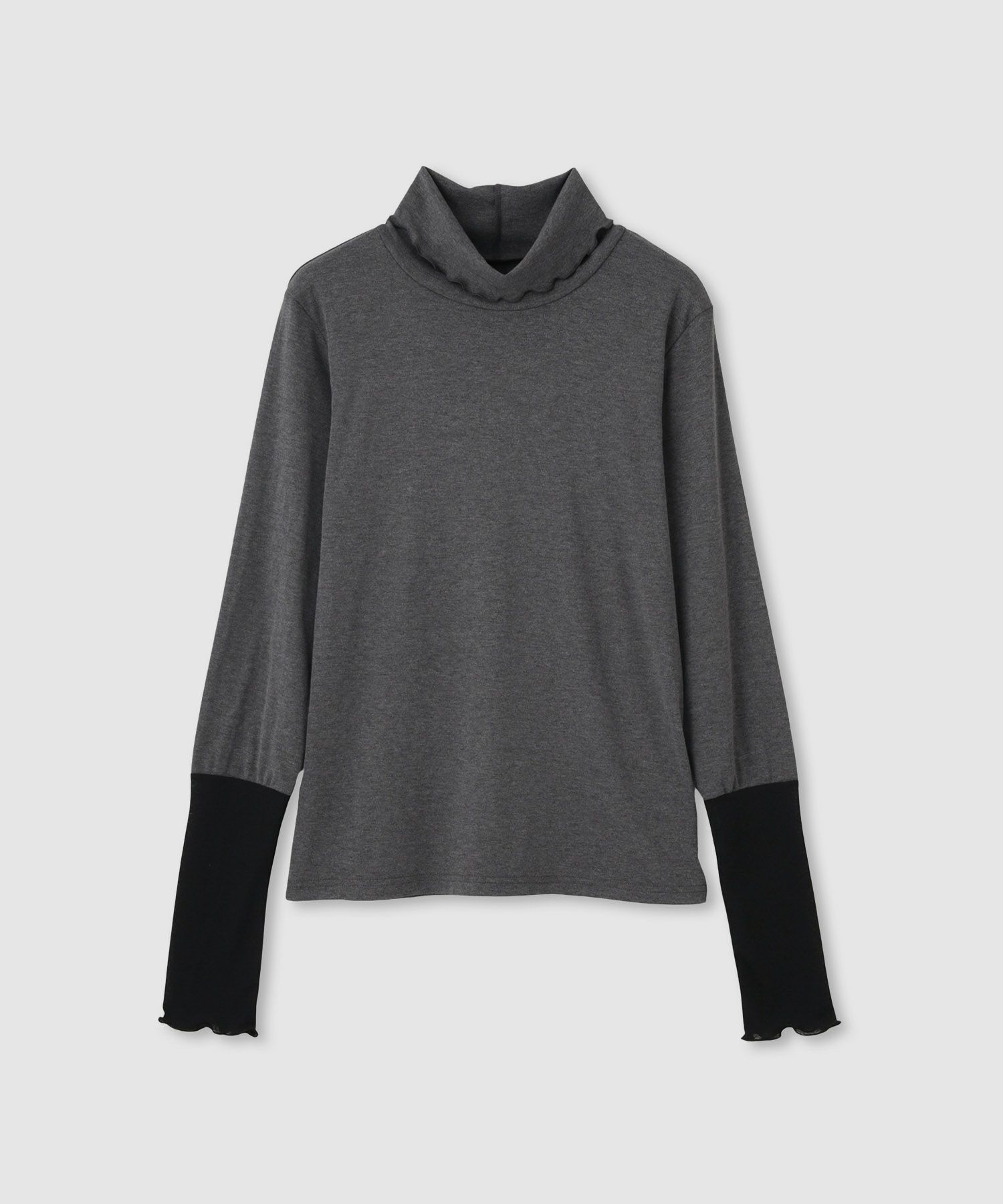 milli de l'air セミシアーカフハイネックカットソー レディース メール便 対応商品