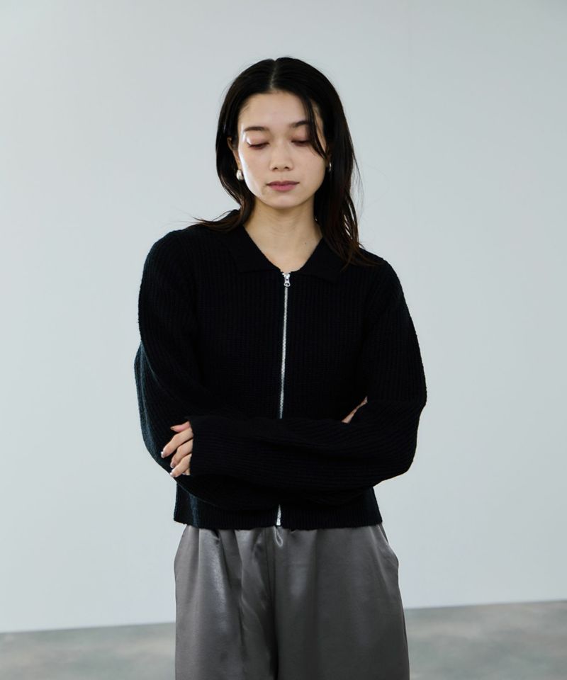 milli de l'air  モヘヤタッチジップニット レディース商品画像-4