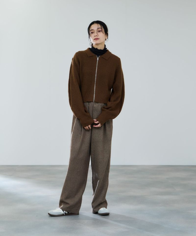 milli de l'air  モヘヤタッチジップニット レディース商品画像-18