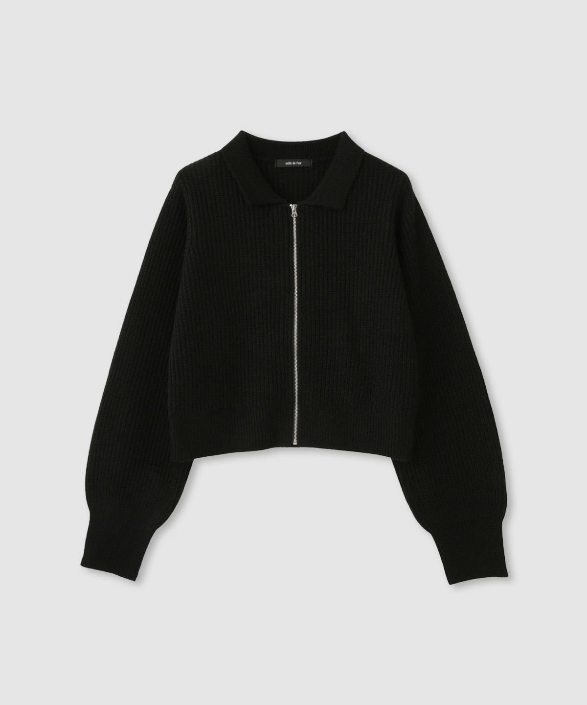 milli de l'air モヘヤタッチジップニット レディース