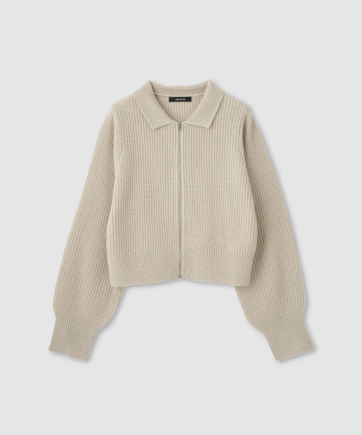 milli de l'air モヘヤタッチジップニット レディース