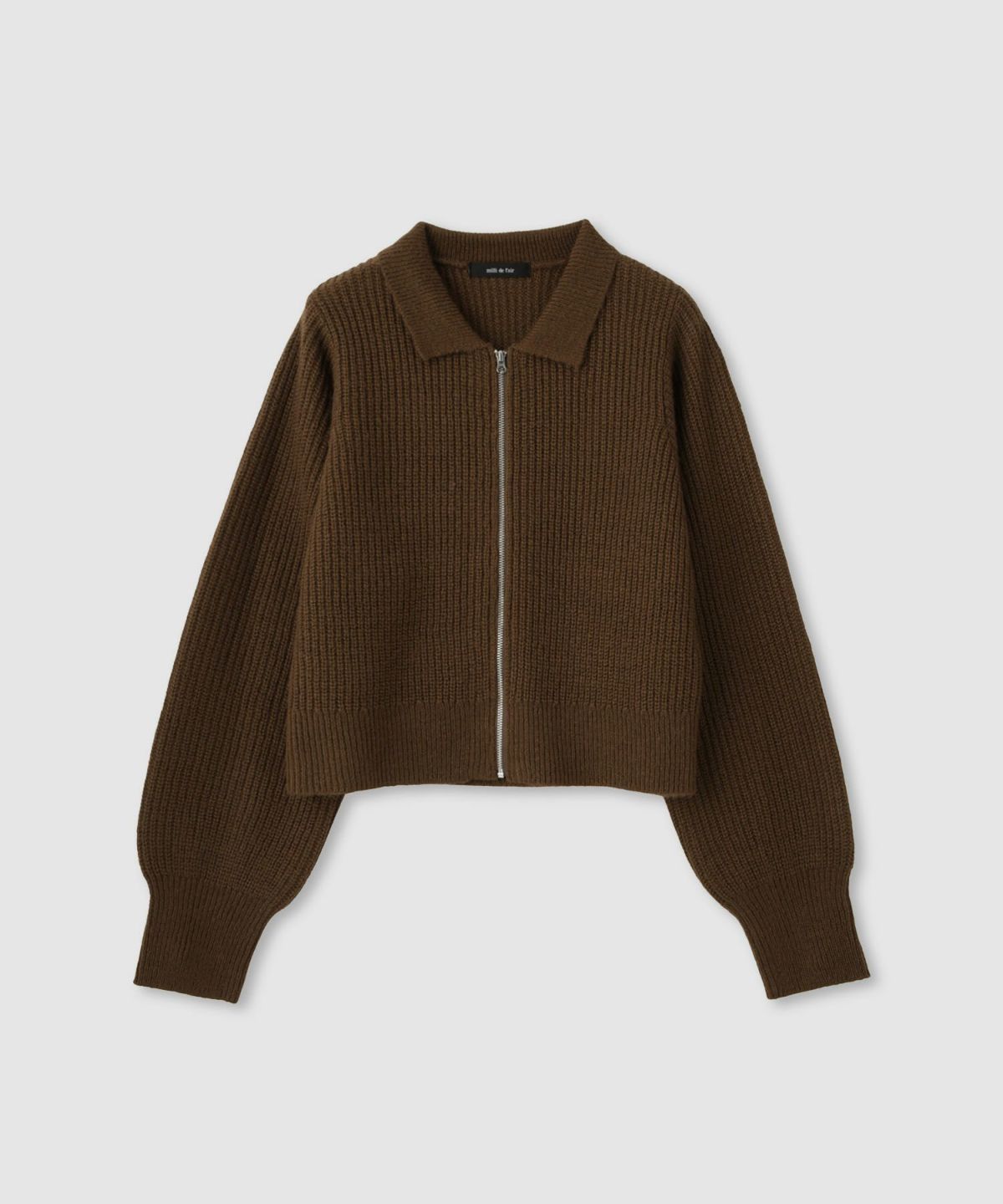 milli de l'air モヘヤタッチジップニット レディース