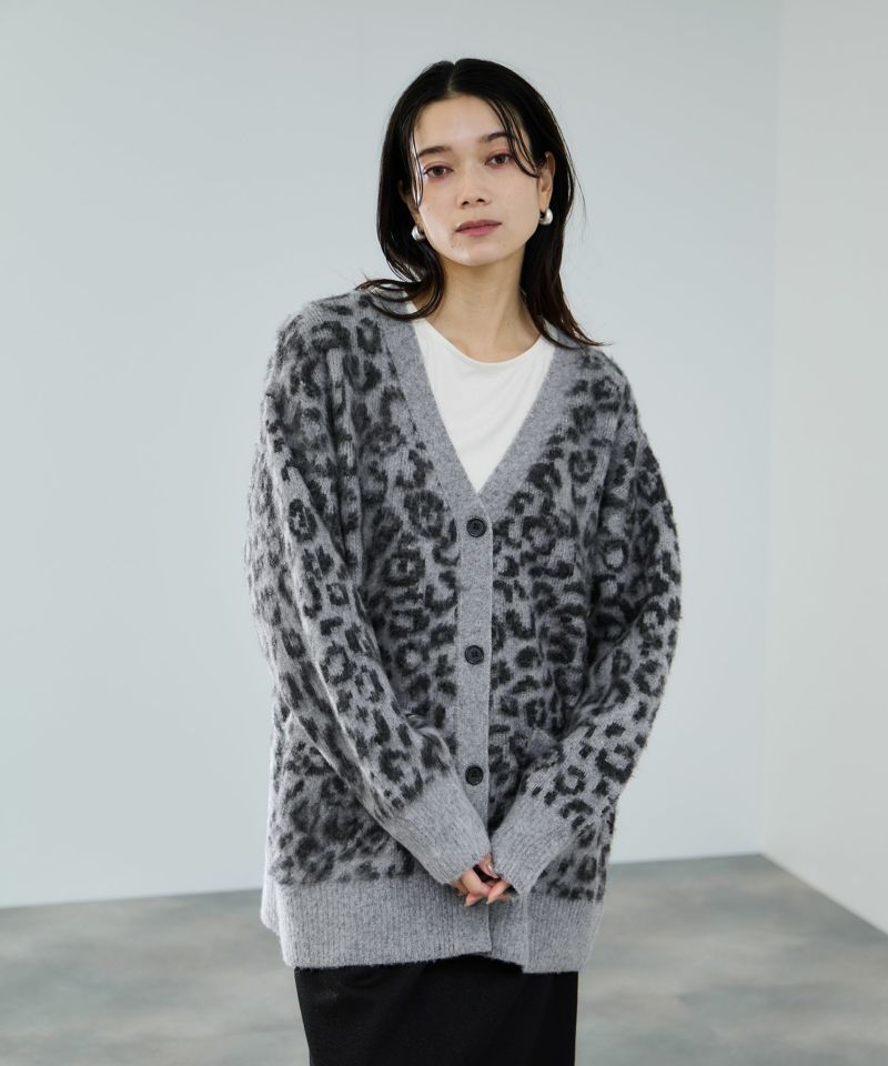 milli de l'air  シャギーレオパードカーディガン レディース商品画像-1