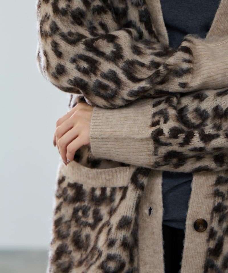 milli de l'air  シャギーレオパードカーディガン レディース商品画像-9