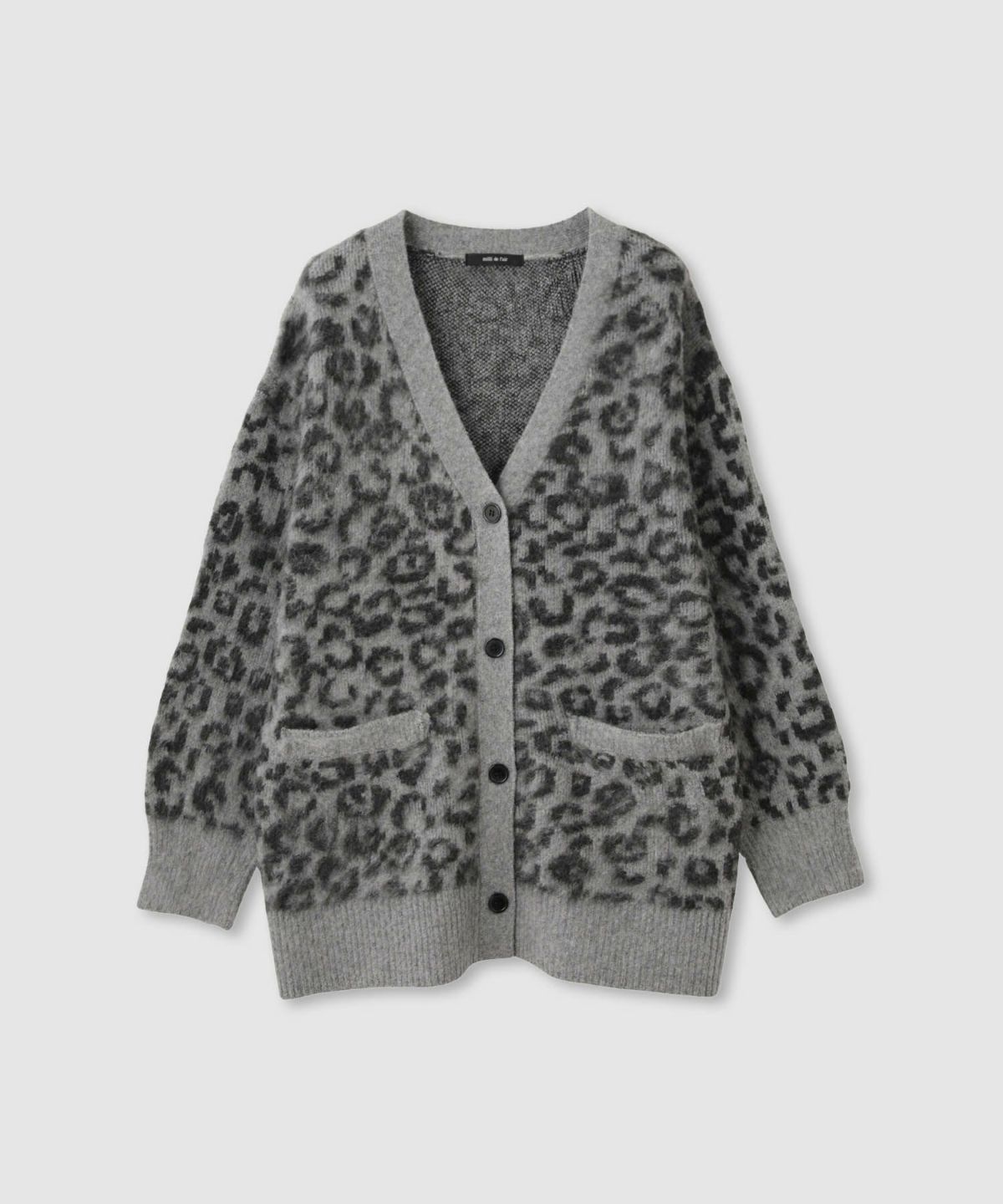 milli de l'air シャギーレオパードカーディガン レディース