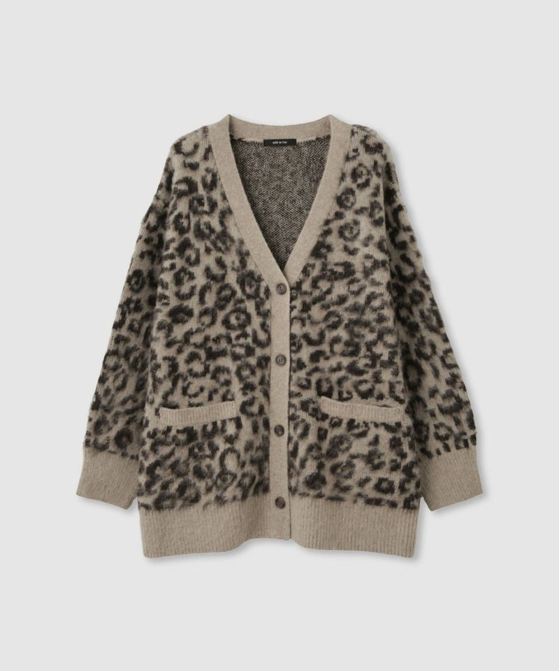 milli de l'air  シャギーレオパードカーディガン レディース商品画像-13