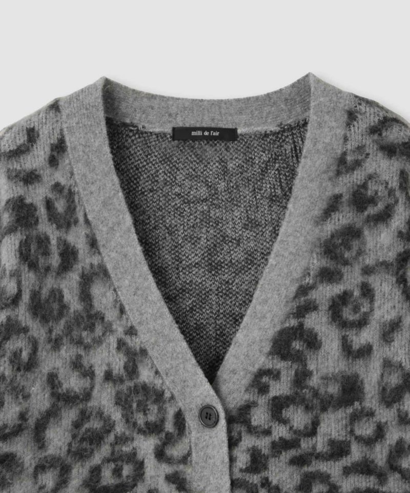 milli de l'air  シャギーレオパードカーディガン レディース商品画像-15