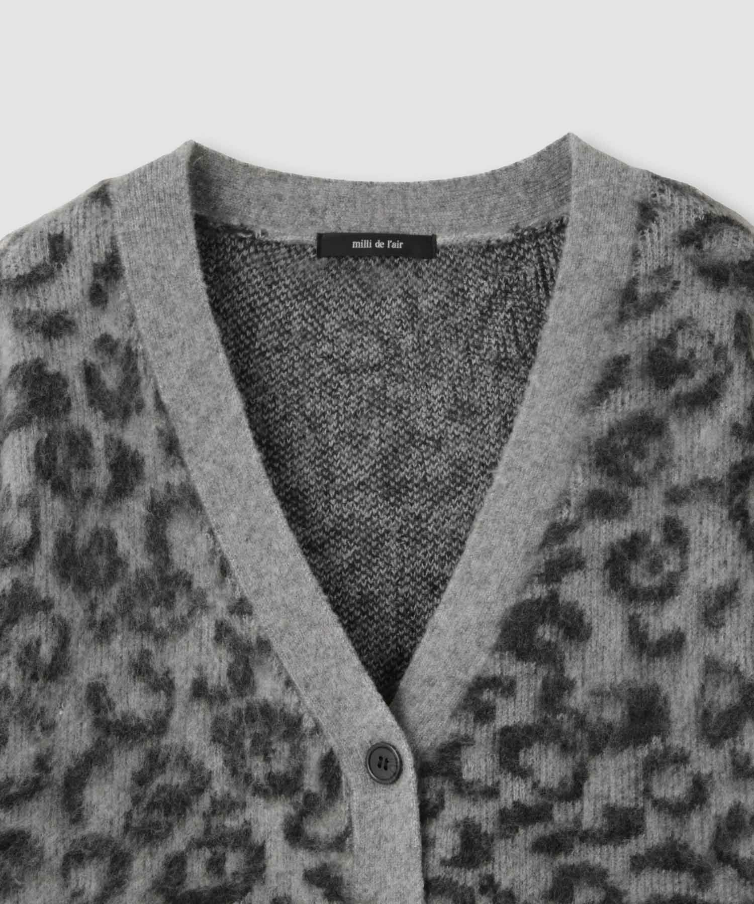 milli de l'air  シャギーレオパードカーディガン レディース商品画像-15