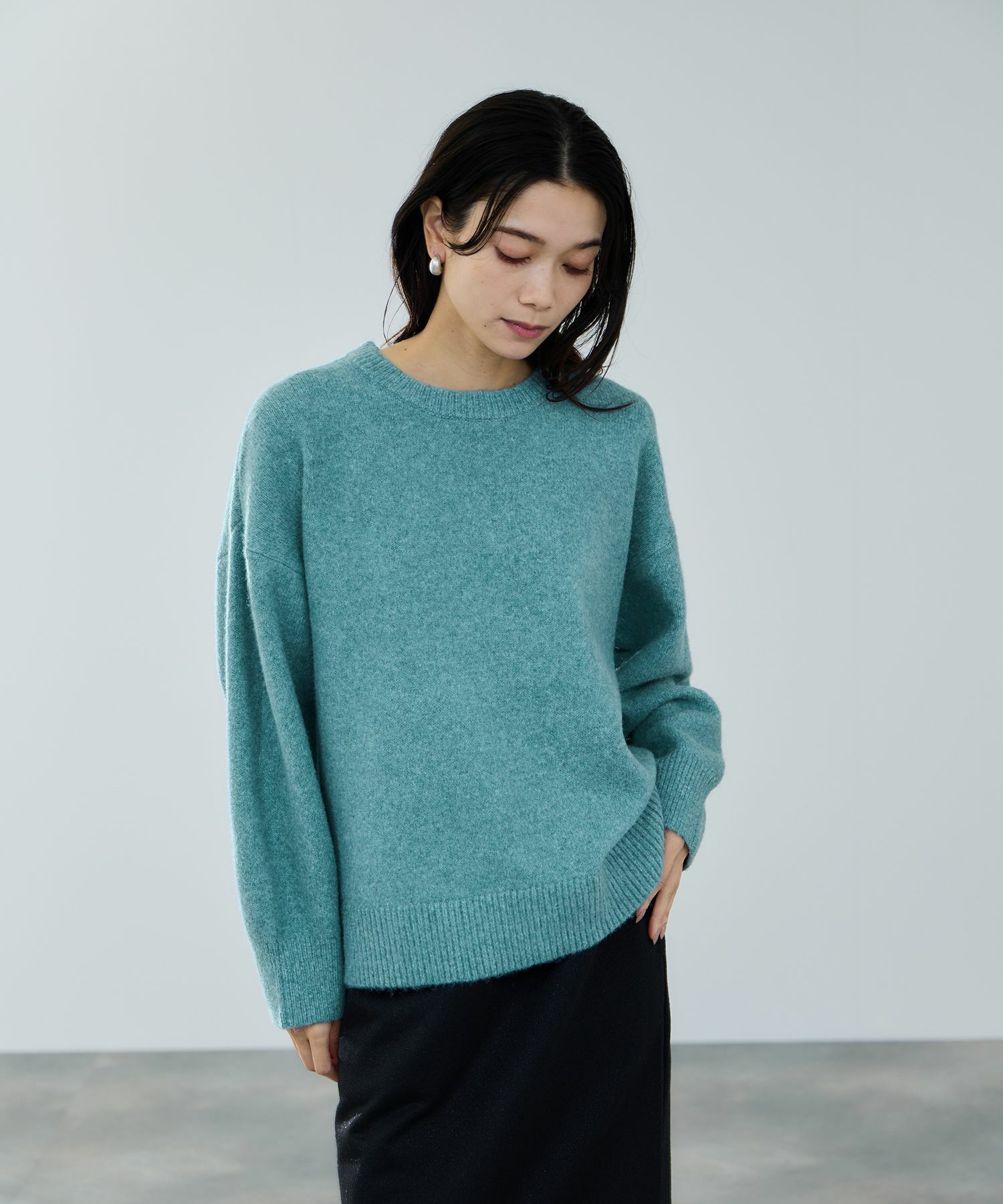 [さらに50%OFF]milli de l'air  オーバーサイズメランジスフレニット レディース商品画像-1