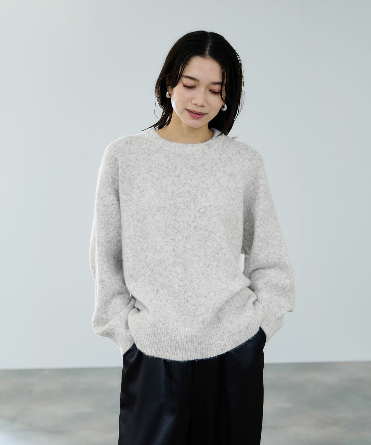 milli de l'air オーバーサイズメランジスフレニット レディース