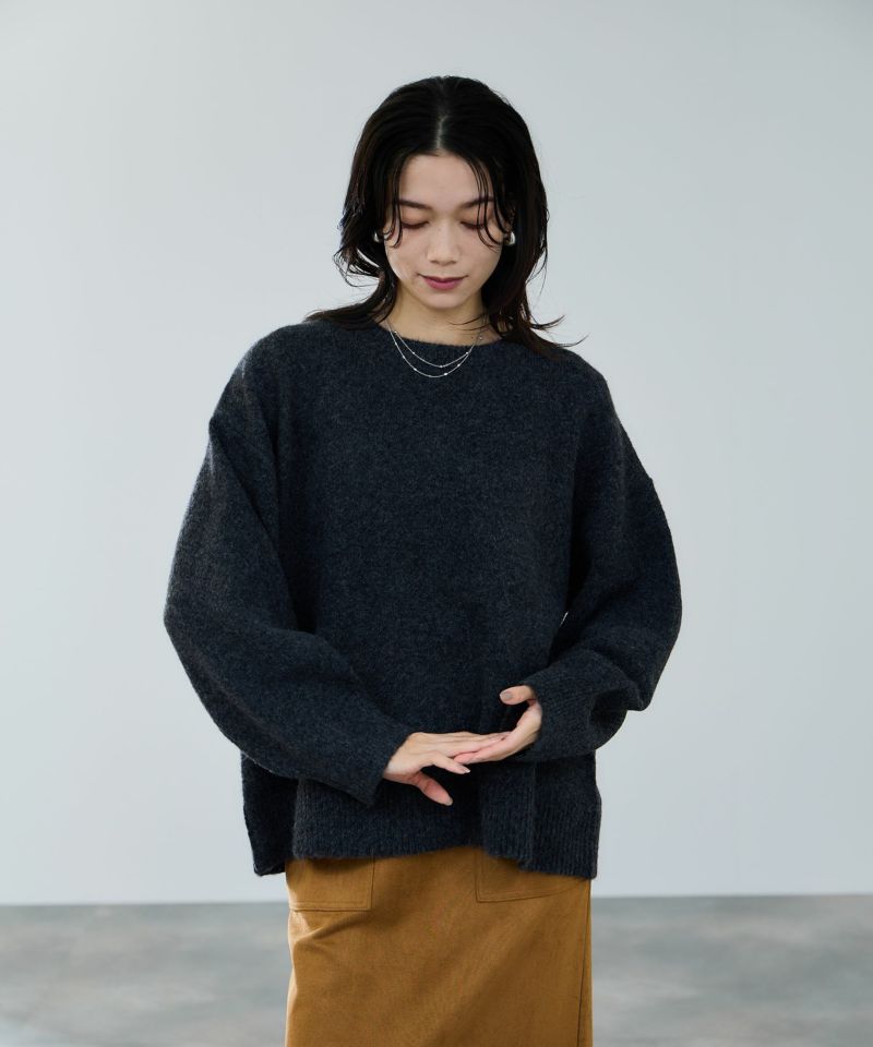 milli de l'air オーバーサイズメランジスフレニット レディース