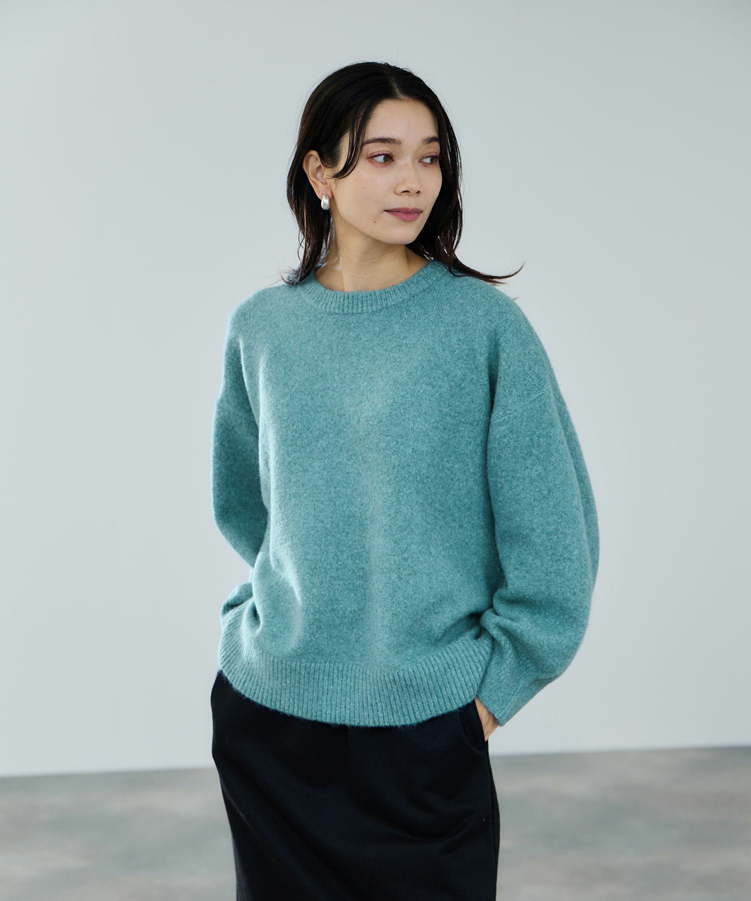 [さらに50%OFF]milli de l'air  オーバーサイズメランジスフレニット レディース商品画像-5