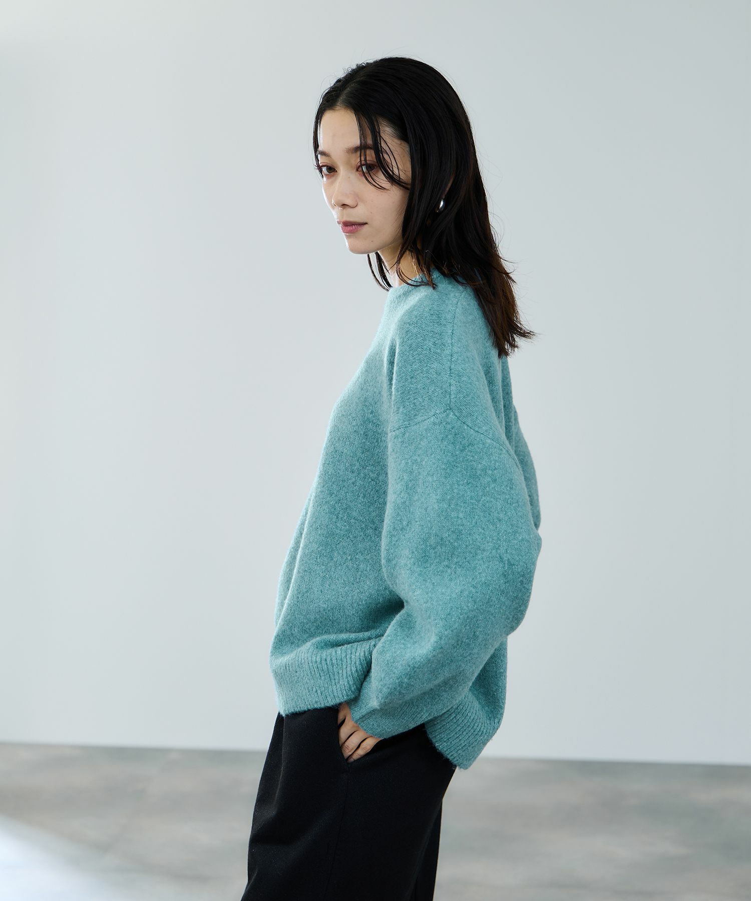 [さらに50%OFF]milli de l'air  オーバーサイズメランジスフレニット レディース商品画像-7