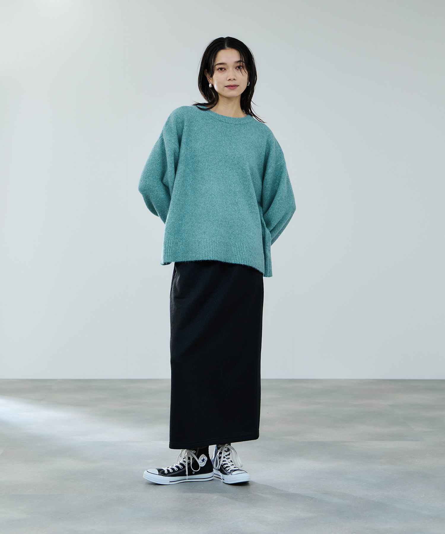 [さらに50%OFF]milli de l'air  オーバーサイズメランジスフレニット レディース商品画像-9