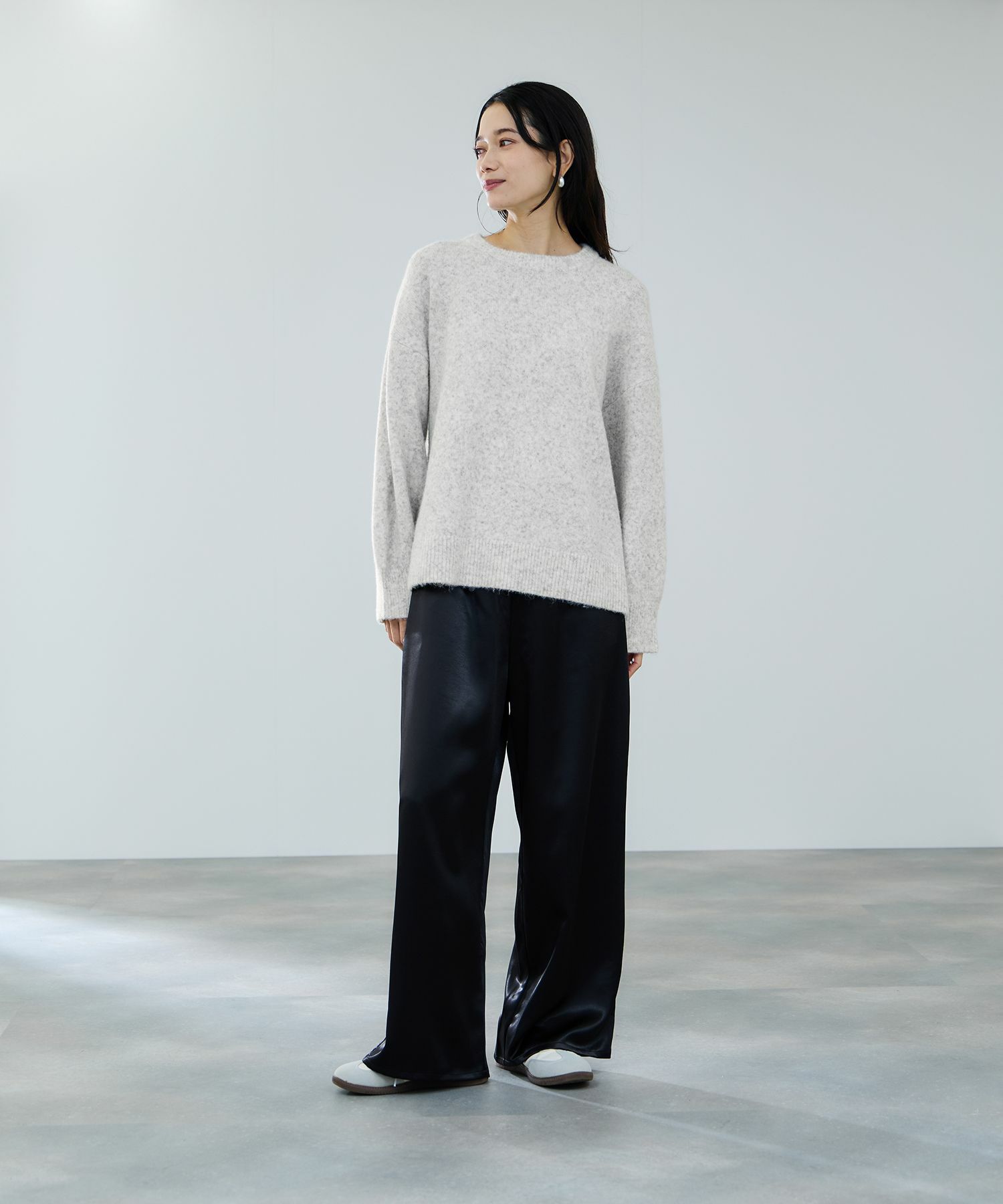 [さらに50%OFF]milli de l'air  オーバーサイズメランジスフレニット レディース商品画像-12