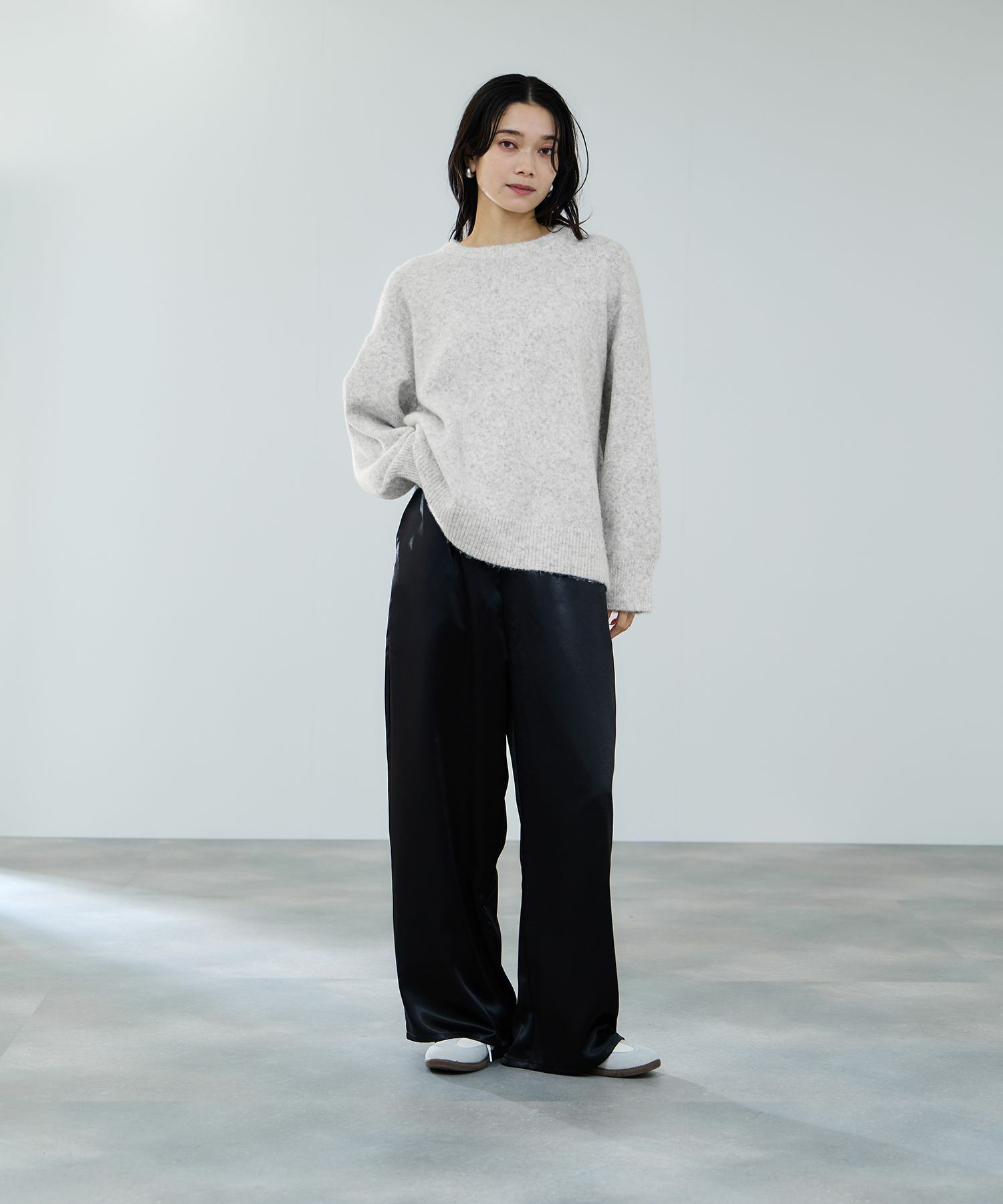 [さらに50%OFF]milli de l'air  オーバーサイズメランジスフレニット レディース商品画像-13