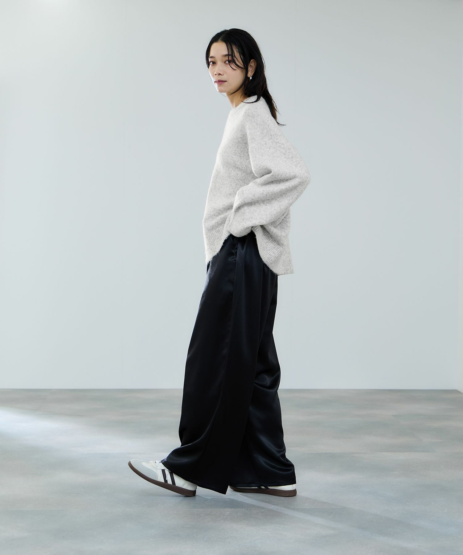 [さらに50%OFF]milli de l'air  オーバーサイズメランジスフレニット レディース商品画像-14