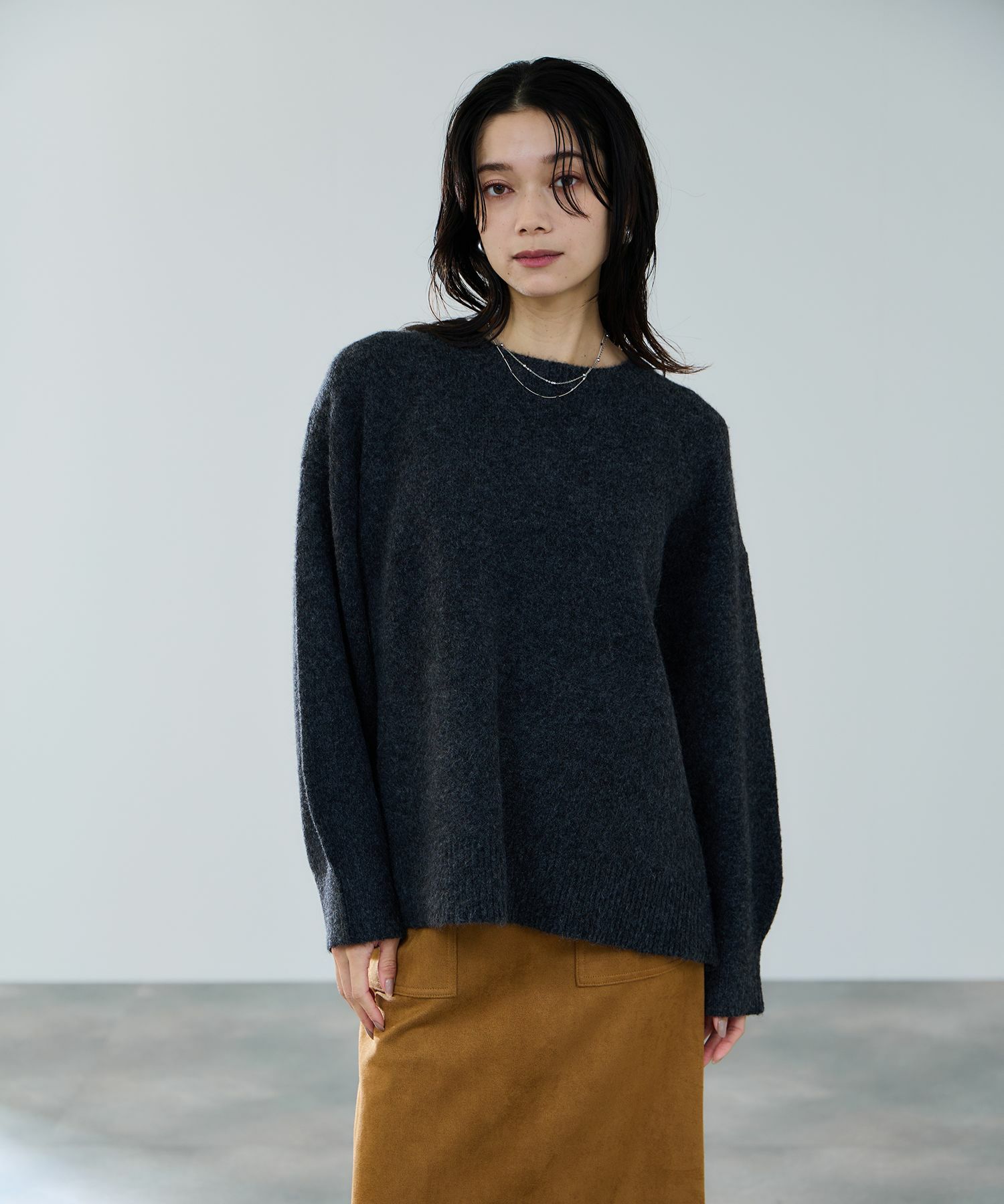 [さらに50%OFF]milli de l'air  オーバーサイズメランジスフレニット レディース商品画像-15