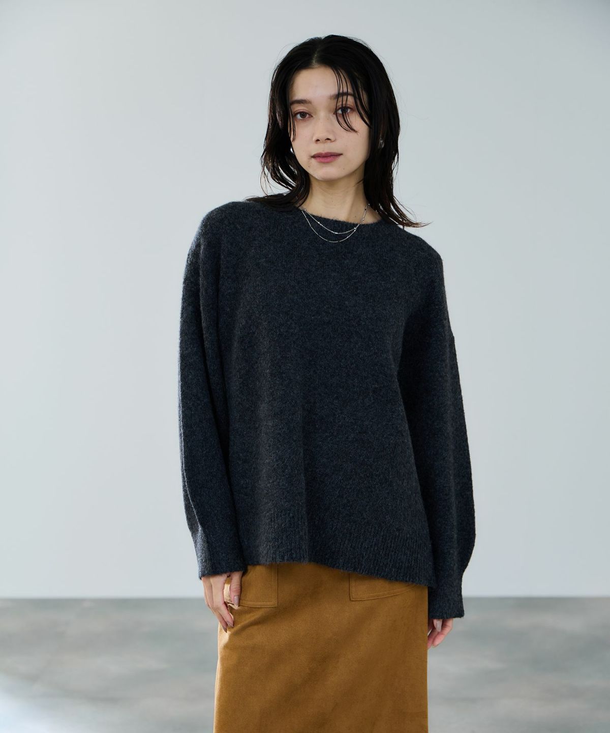 milli de l'air オーバーサイズメランジスフレニット レディース