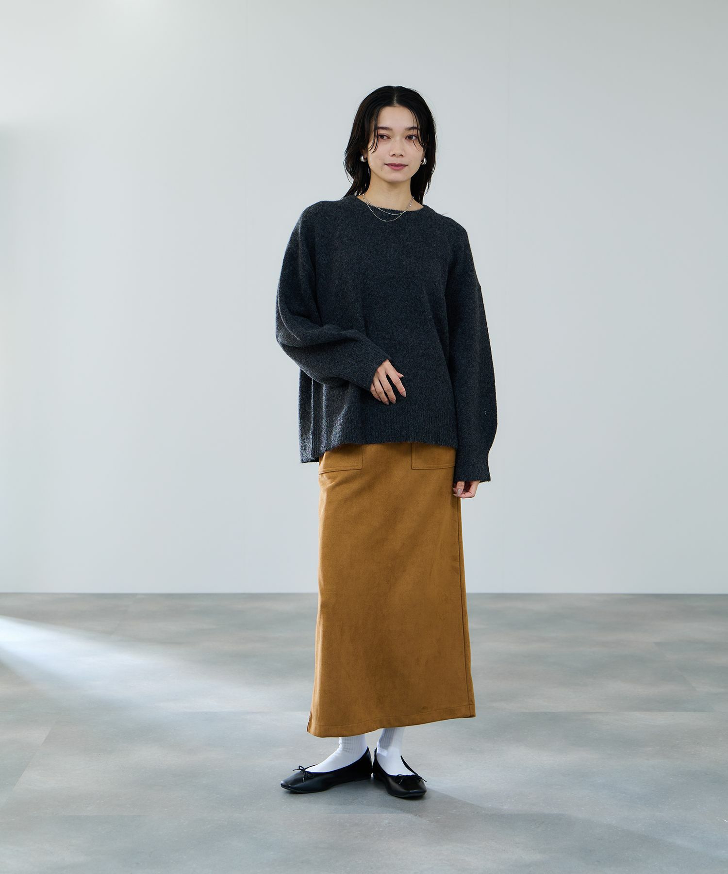 [さらに50%OFF]milli de l'air  オーバーサイズメランジスフレニット レディース商品画像-17