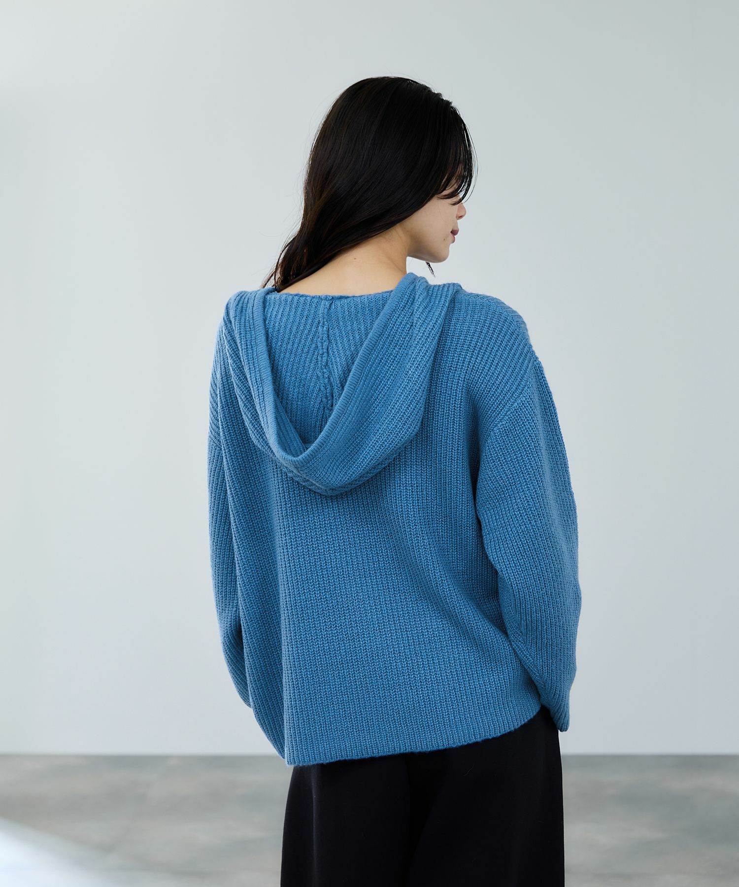 milli de l'air  モヘヤタッチ片畦フーディニット レディース商品サムネイル-12