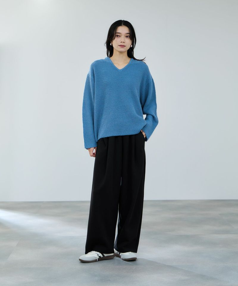 milli de l'air モヘヤタッチ片畦フーディニット レディース商品画像-15