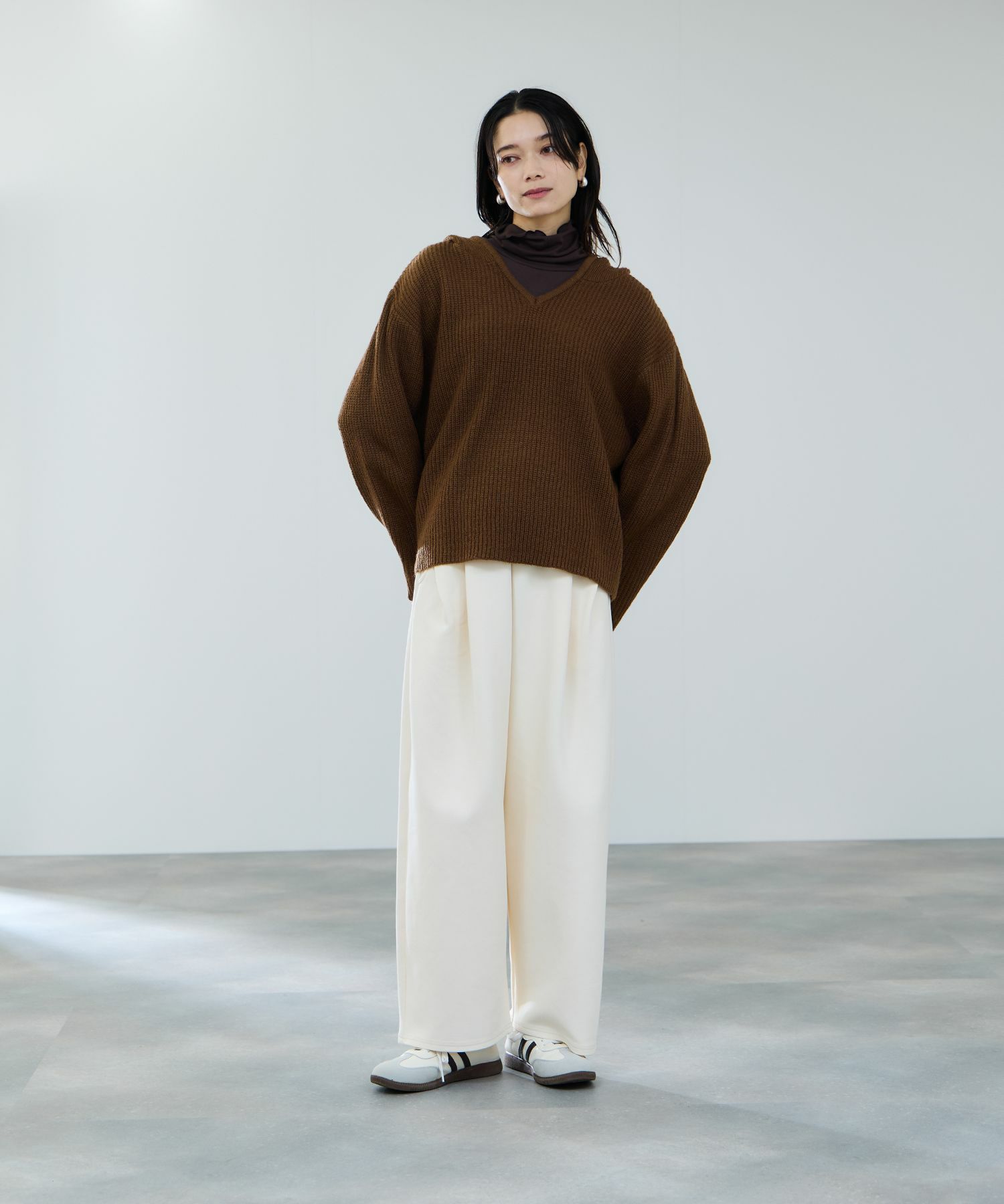 milli de l'air  モヘヤタッチ片畦フーディニット レディース商品画像-20