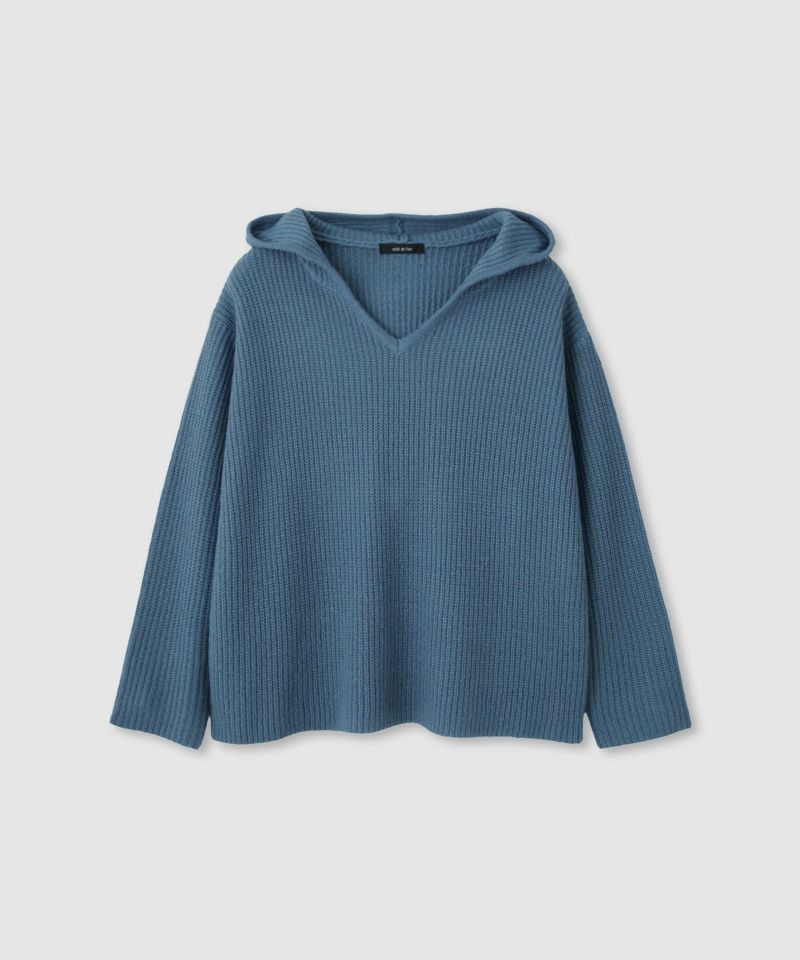 [値下げ]milli de l'air  モヘヤタッチ片畦フーディニット レディース商品画像-23