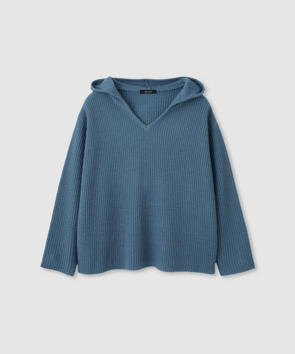 milli de l'air モヘヤタッチ片畦フーディニット レディース