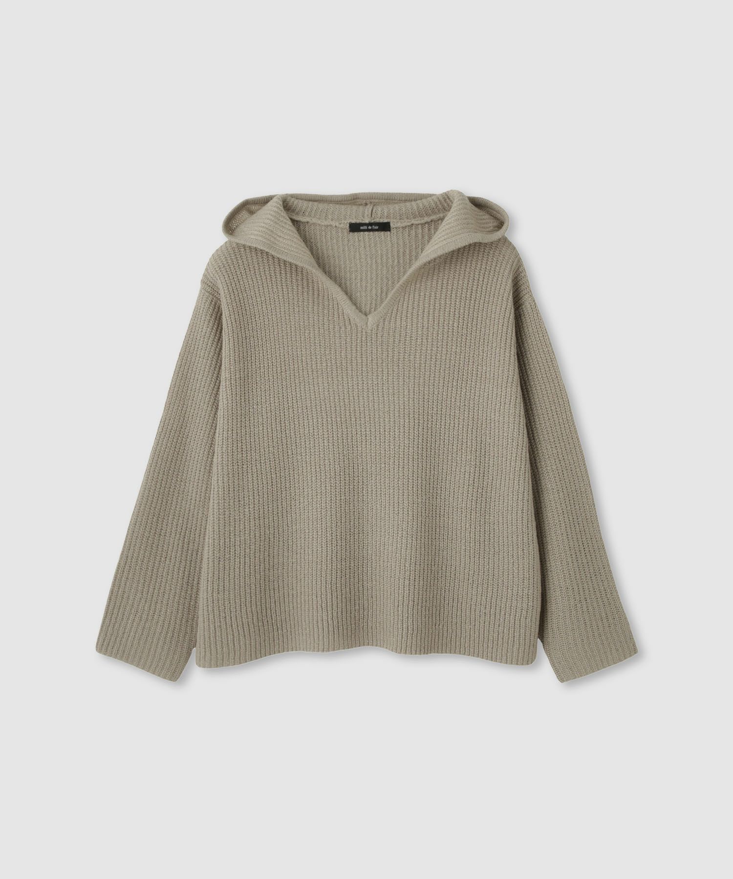 milli de l'air  モヘヤタッチ片畦フーディニット レディース商品画像-24