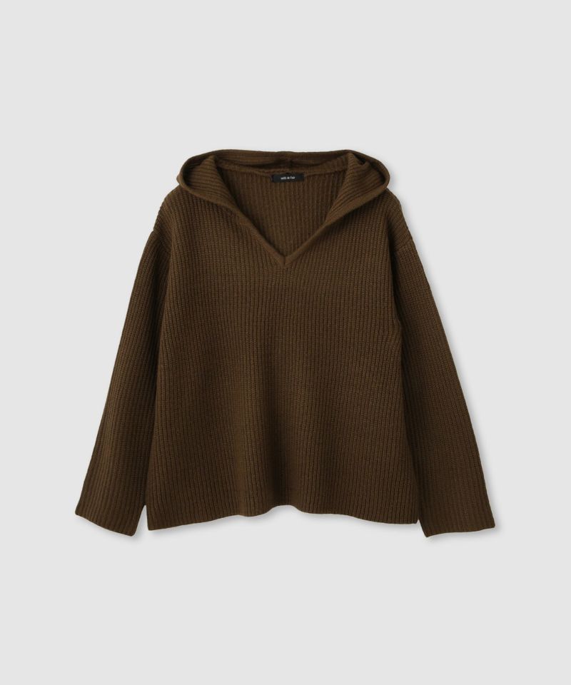 [値下げ]milli de l'air  モヘヤタッチ片畦フーディニット レディース商品画像-25