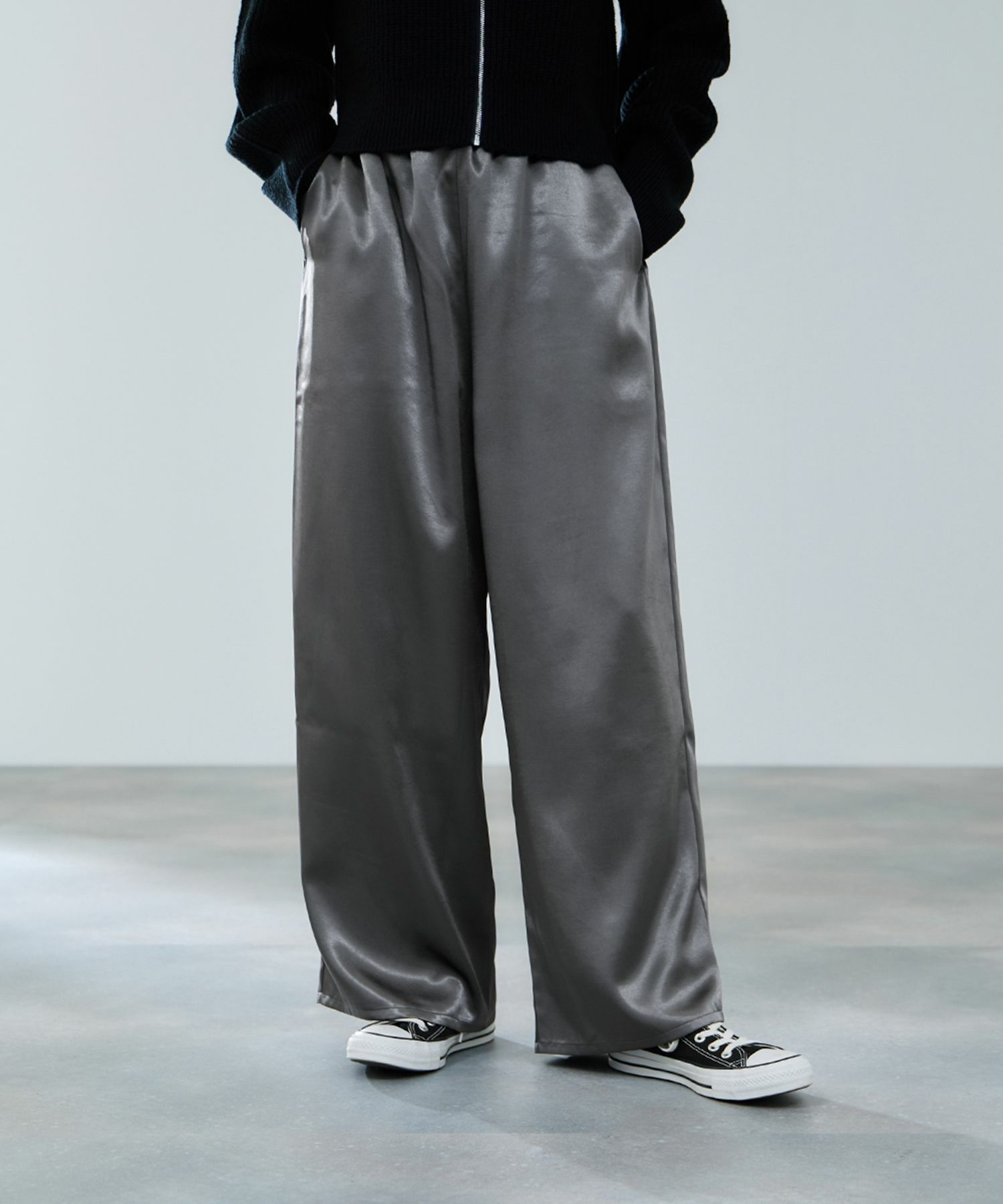 milli de l'air  ヘビーサテンイージーワイドパンツ レディース商品サムネイル-2