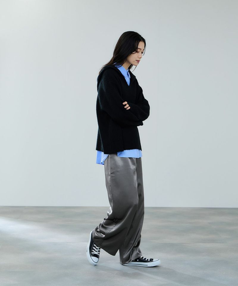 milli de l'air  ヘビーサテンイージーワイドパンツ レディース商品画像-17