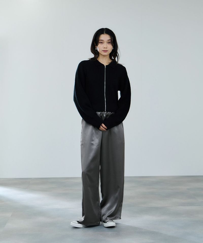 milli de l'air  ヘビーサテンイージーワイドパンツ レディース商品画像-18