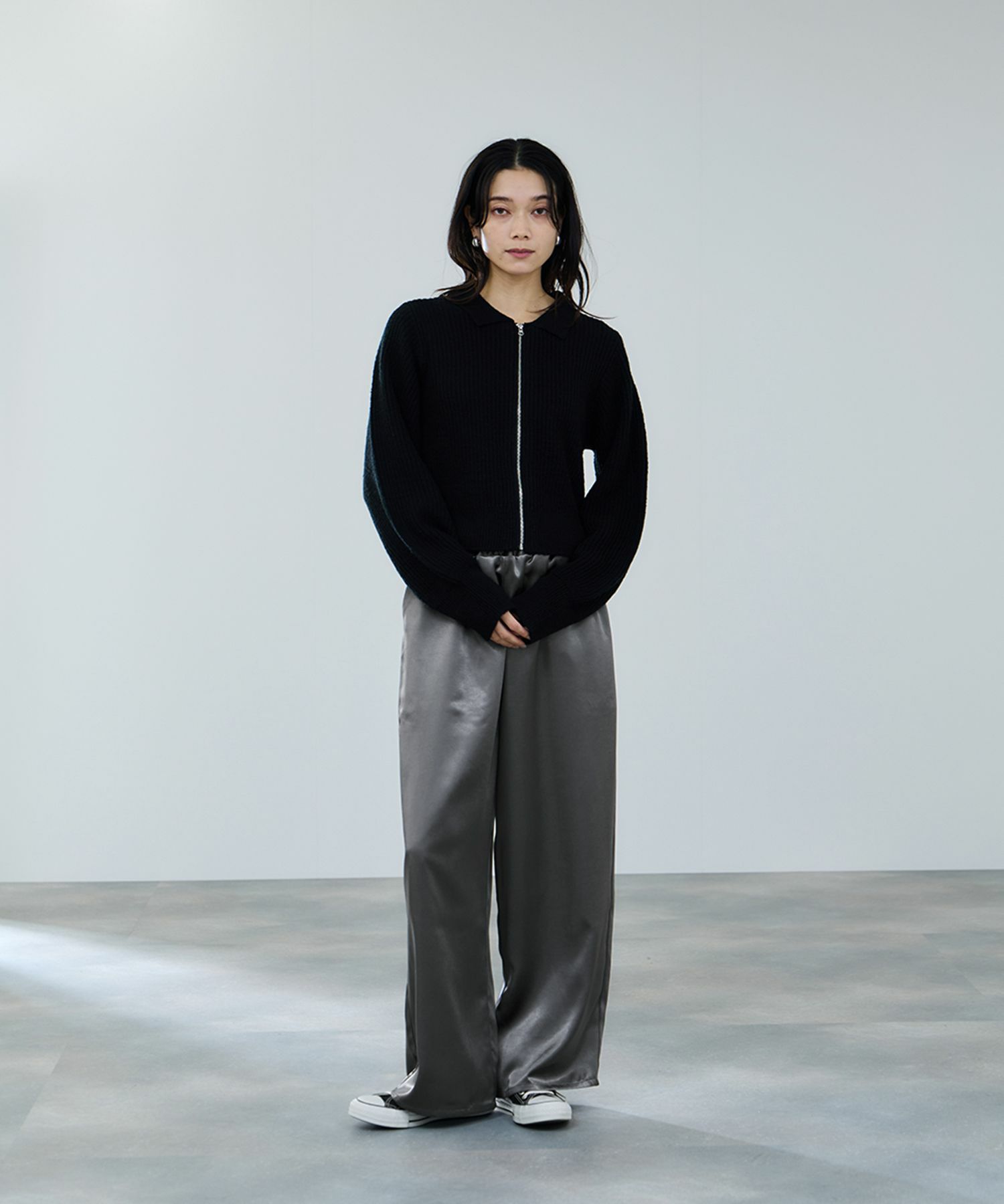 milli de l'air  ヘビーサテンイージーワイドパンツ レディース商品画像-18