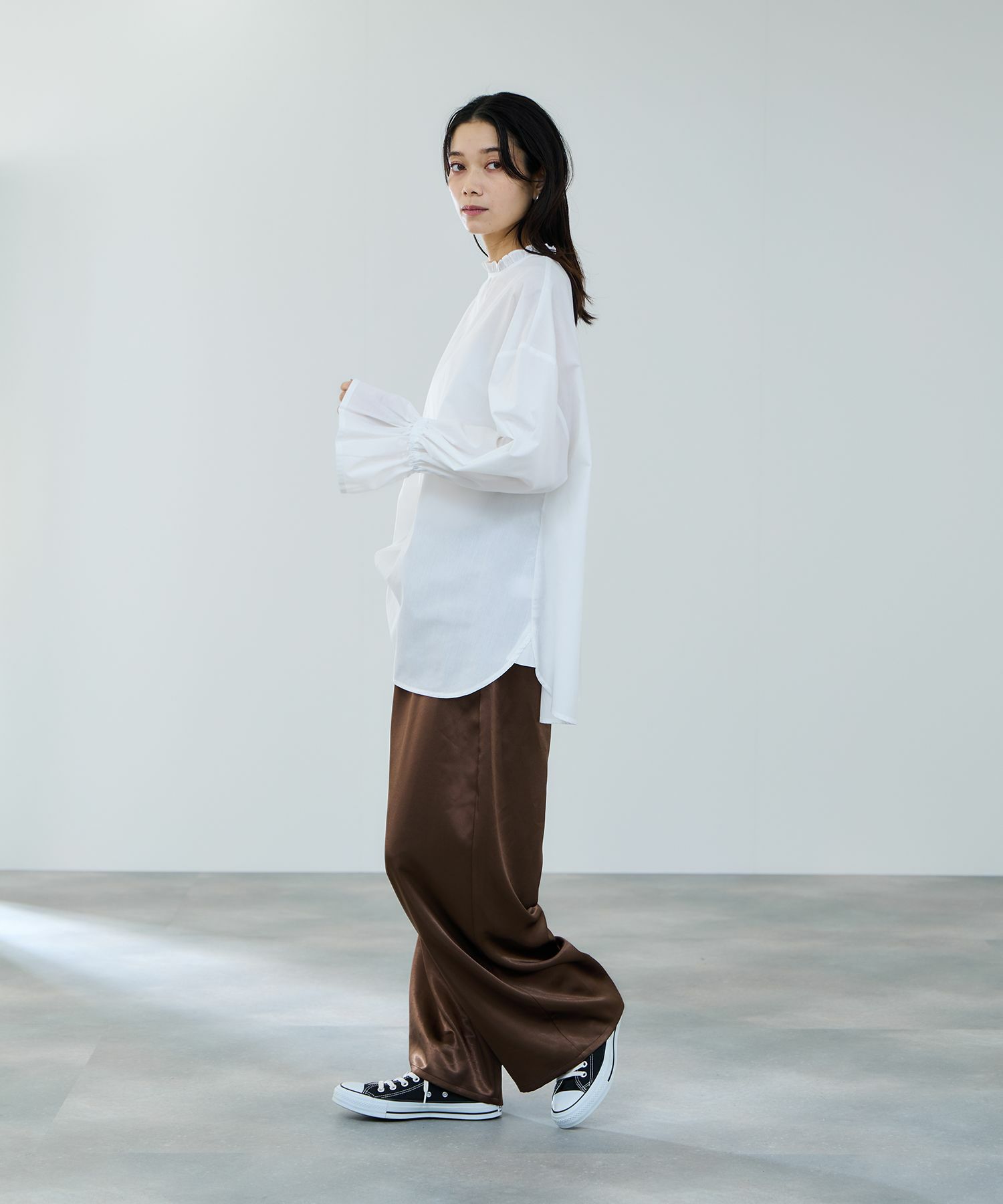 milli de l'air  ヘビーサテンイージーワイドパンツ レディース商品サムネイル-23