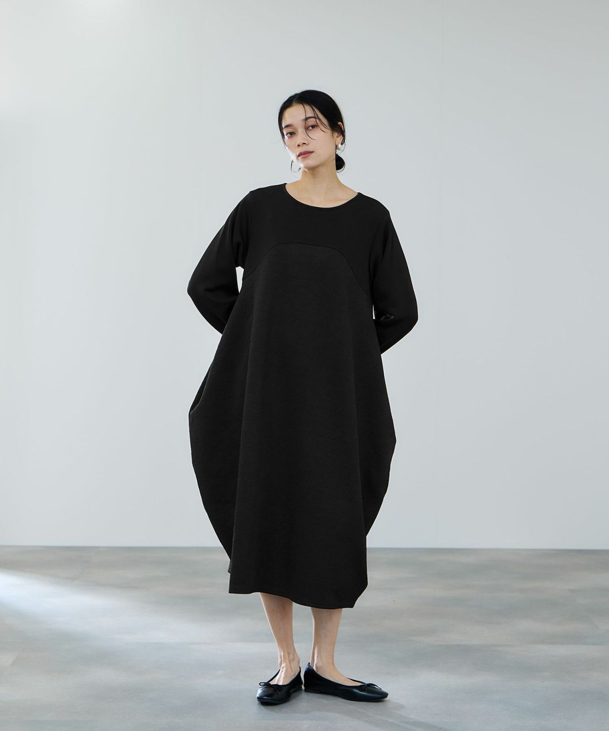 milli de l'air ジャガードコクーンワンピース レディース