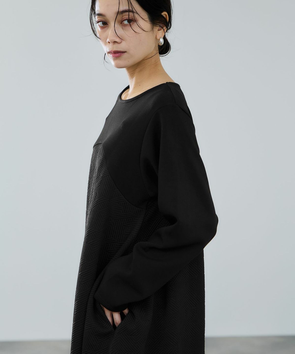 milli de l'air ジャガードコクーンワンピース レディース