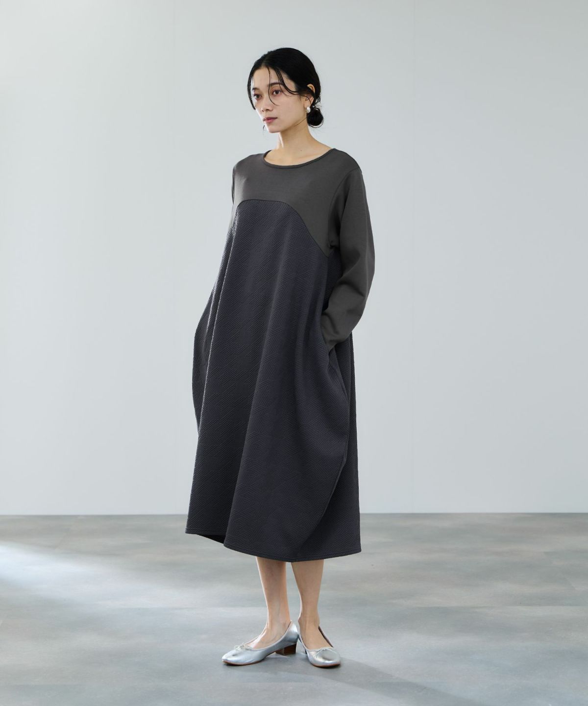 milli de l'air ジャガードコクーンワンピース レディース