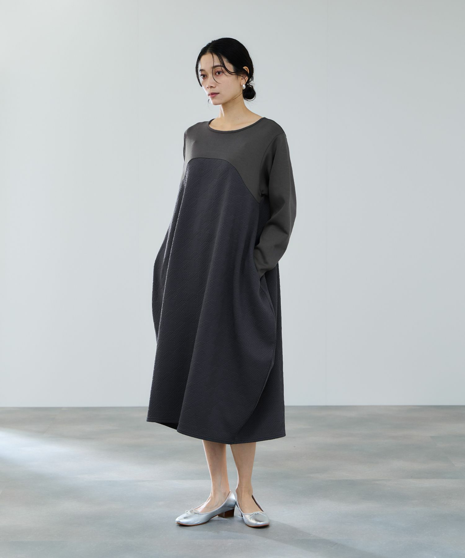 [値下げ]milli de l'air  ジャガードコクーンワンピース レディース商品サムネイル-9