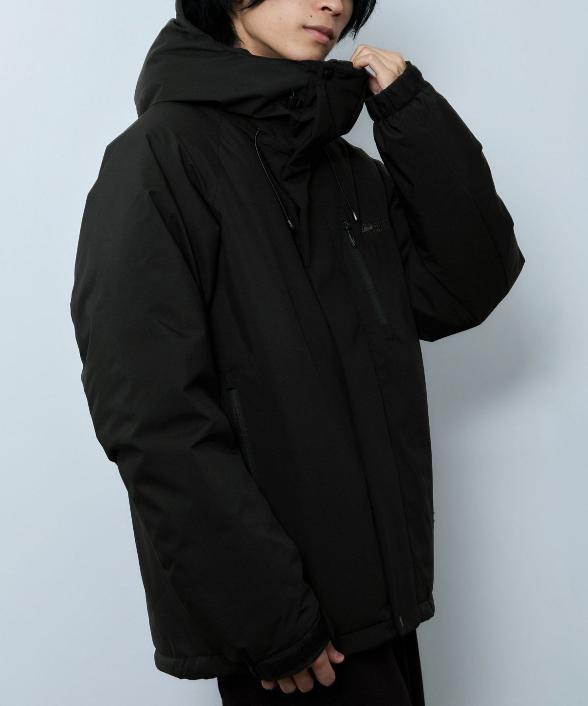 FIRST DOWN オールウェザーリップ 裏アルミ中綿パーカー メンズ