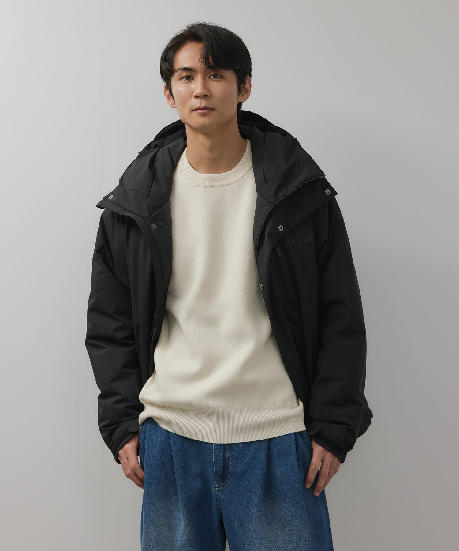 FIRST DOWN オールウェザーリップ 裏アルミ中綿パーカー メンズFIRST DOWN オールウェザーリップ 裏アルミ中綿パーカー メンズ