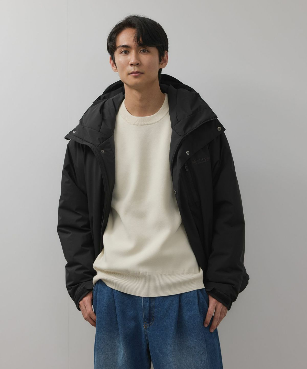 FIRST DOWN オールウェザーリップ 裏アルミ中綿パーカー メンズFIRST DOWN オールウェザーリップ 裏アルミ中綿パーカー メンズ