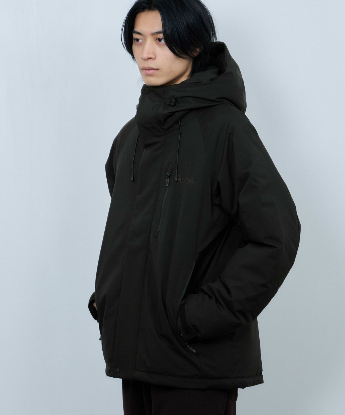 FIRST DOWN オールウェザーリップ 裏アルミ中綿パーカー メンズ