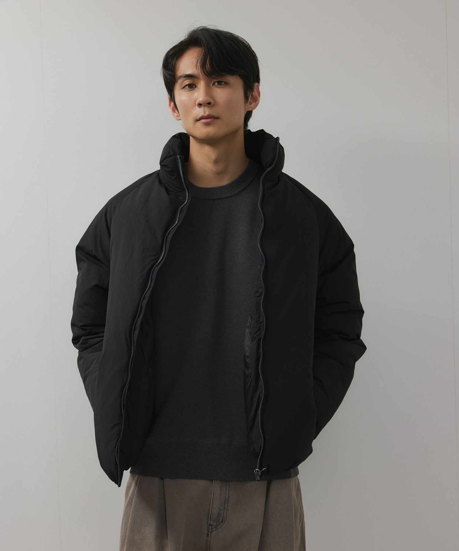 URBAN COLLECTION ナイロンワッシャー ノンキルト中綿ブルゾン メンズ
