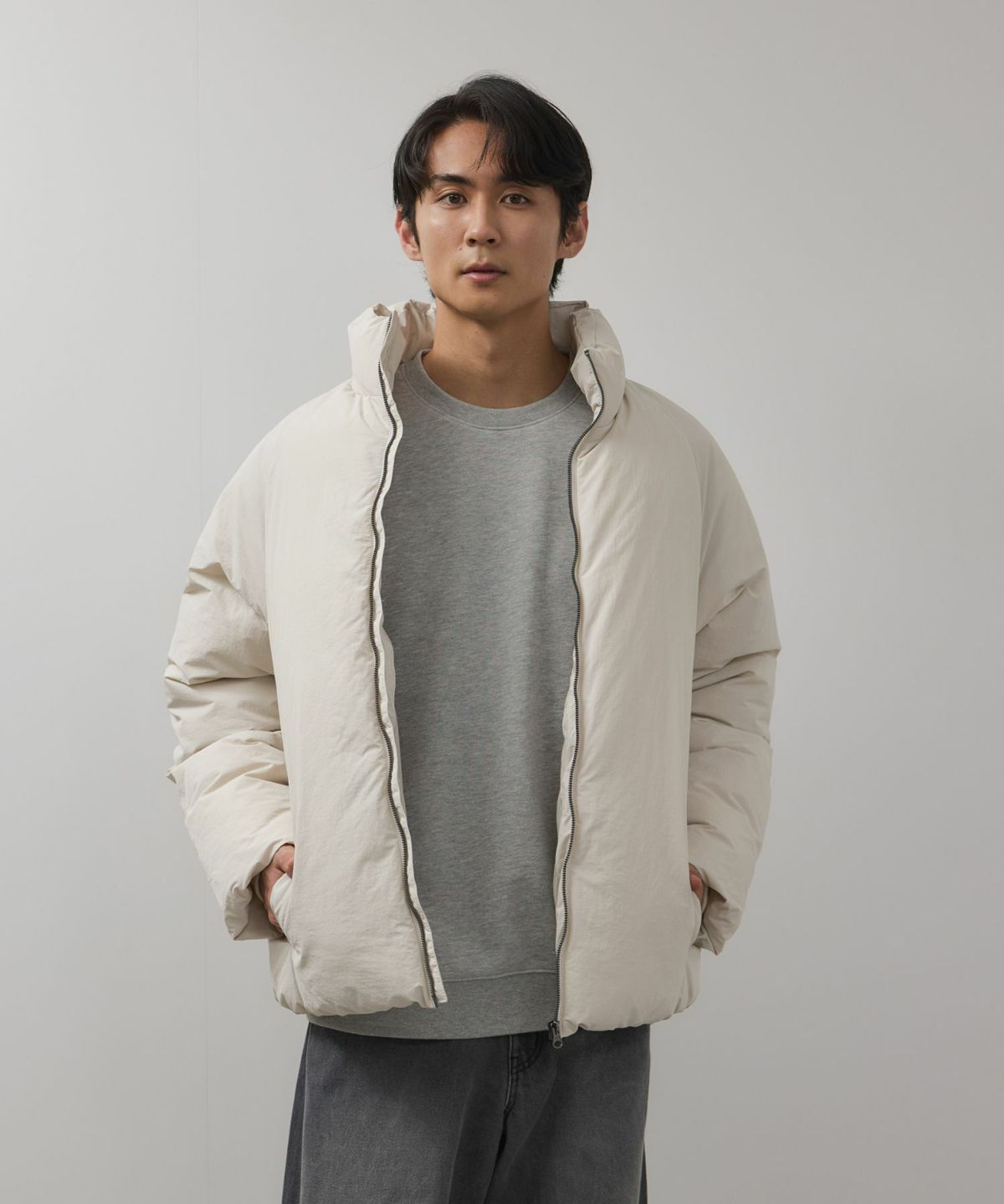 URBAN COLLECTION ナイロンワッシャー ノンキルト中綿ブルゾン メンズ