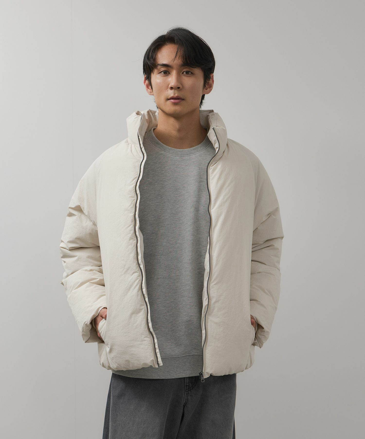 URBAN COLLECTION ナイロンワッシャー ノンキルト中綿ブルゾン メンズ